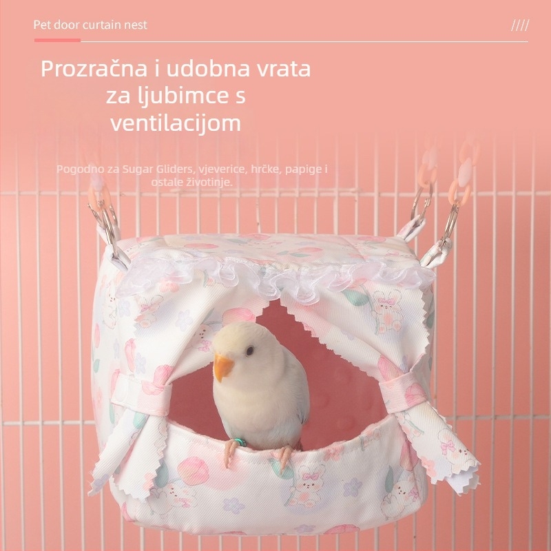 Hamsterovo spavaće gnijezdo – od kompozitnog materijala, unutarnje korištenje, kvadratnog oblika, za odmor i skrivanje