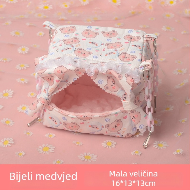 Hamsterovo spavaće gnijezdo – od kompozitnog materijala, unutarnje korištenje, kvadratnog oblika, za odmor i skrivanje