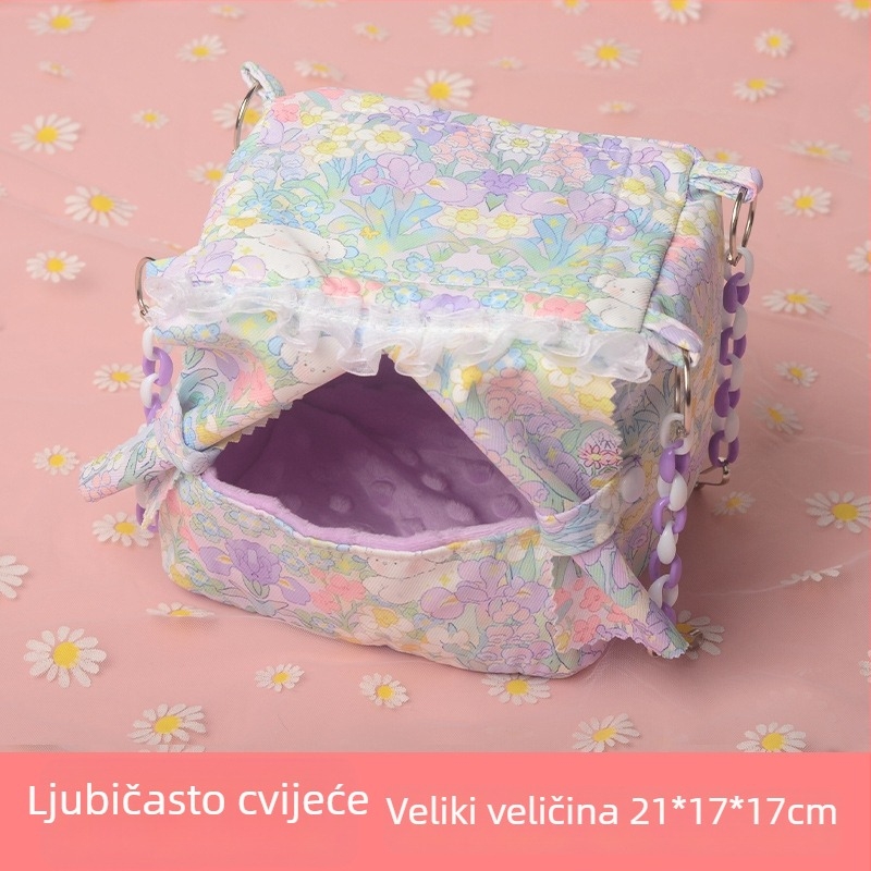 Hamsterovo spavaće gnijezdo – od kompozitnog materijala, unutarnje korištenje, kvadratnog oblika, za odmor i skrivanje