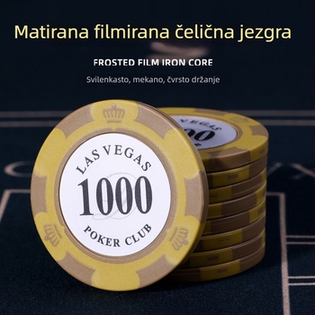 Texas Hold'em set žetona od glina s Crown žetonima, materijal glina, 1 set u kutiji.