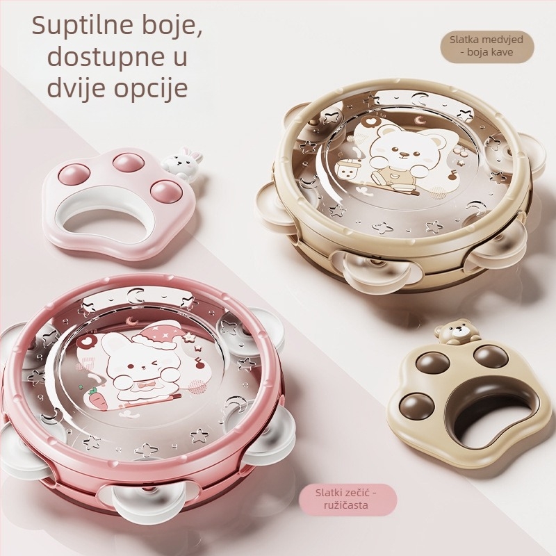 Le zai Ručni tamburin – Plastična dječja igračka za rano učenje, Udobnost za bebu, Pakiranje u kutiju, Plastična igračka 3C