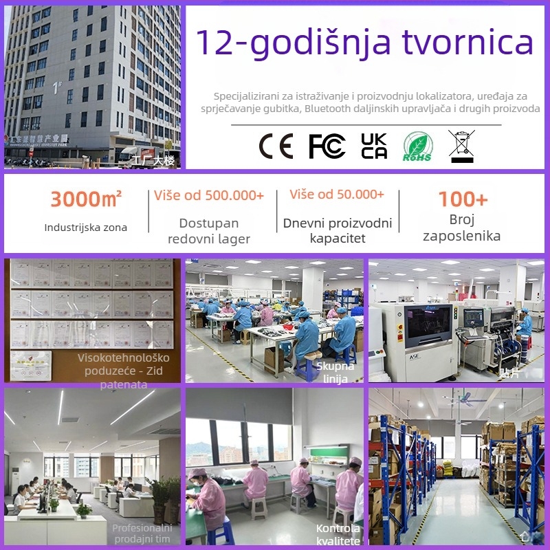 Locator dvostruke kompatibilnosti za iOS i Android – model Y21, baterija 150mAh, ABS kućište, težina 7 g