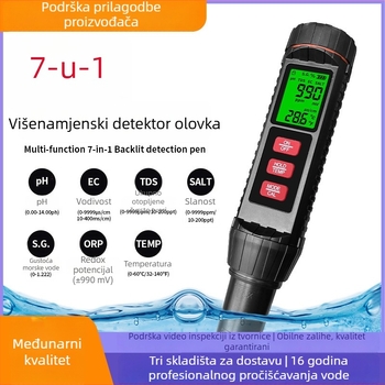 BG-MF-X71 Prijenosni analizator kvalitete vode – mjeri pH, slanost, EC/tds i ORP te temperaturu; raspon mjerenja EC/tds/slanost/pH/ORP/temperatura; točnost ±2% FS; napajanje 3V