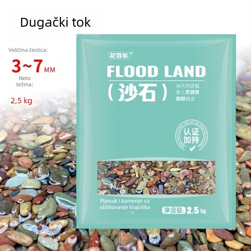 Akvarijski pijesak za dno — Materijal: pijesak; Podrijetlo: Kina; Pakiranje: 1 vrećica; Težina: 2.5