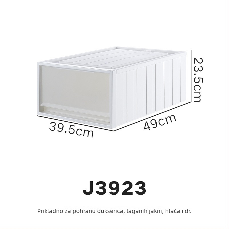 Repentance Plastična kutija za spremanje s ladicama, matno prozirna, bez montaže, 40–50 L, japanski stil, otporna na prašinu i vlagu