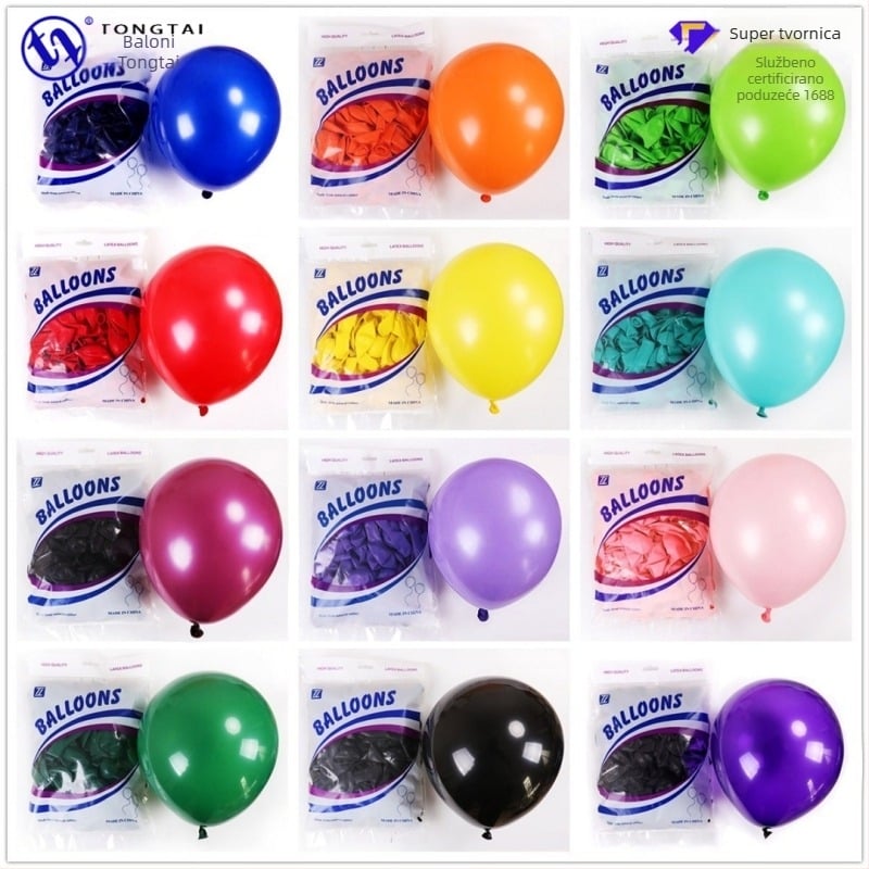 Lateksni okrugli dekorativni balon s mat završnim izgledom imitacije bisera, mogućnost personaliziranog logotipa, šifra proizvoda TT Matte Imitation Pearl Round Balloon