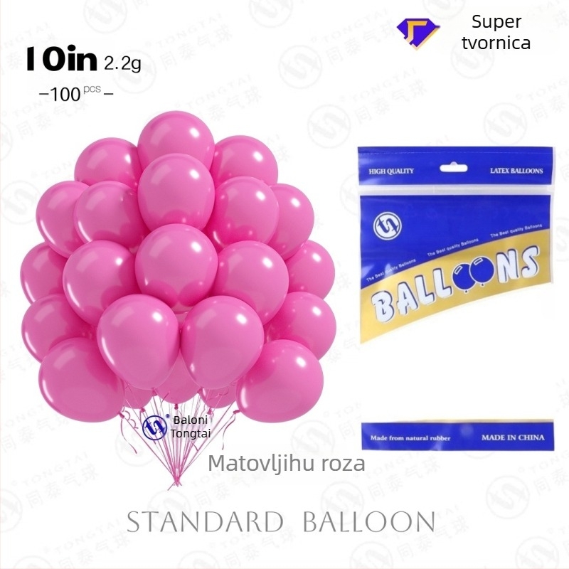 Lateksni okrugli dekorativni balon s mat završnim izgledom imitacije bisera, mogućnost personaliziranog logotipa, šifra proizvoda TT Matte Imitation Pearl Round Balloon