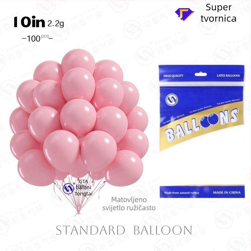 Lateksni okrugli dekorativni balon s mat završnim izgledom imitacije bisera, mogućnost personaliziranog logotipa, šifra proizvoda TT Matte Imitation Pearl Round Balloon