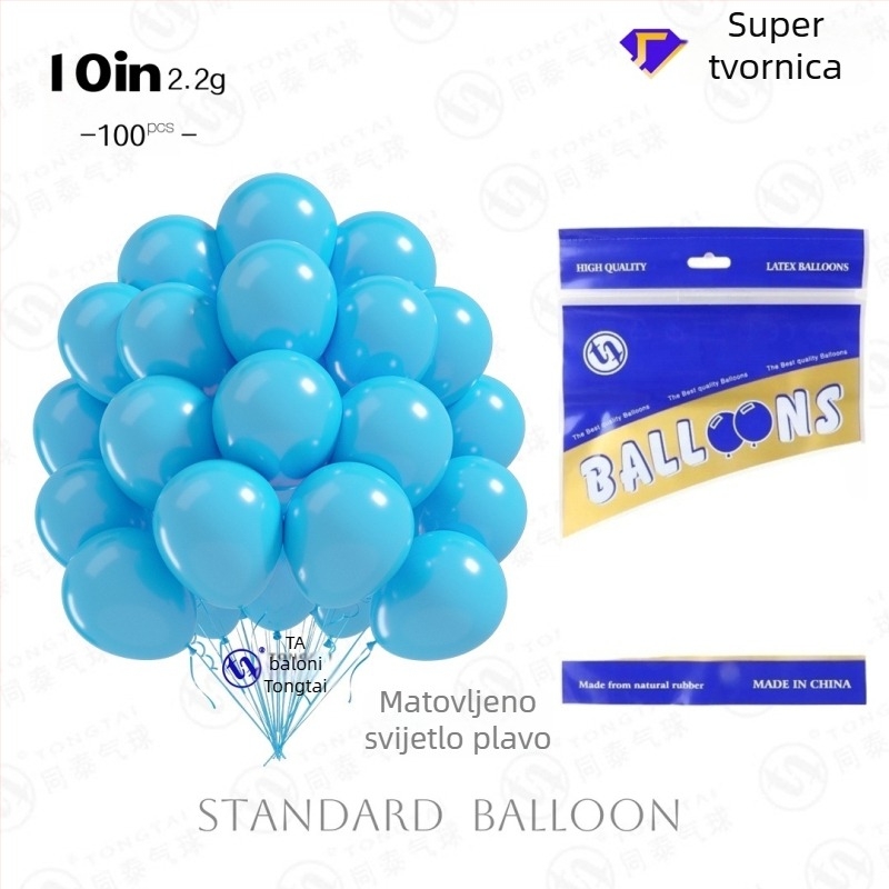 Lateksni okrugli dekorativni balon s mat završnim izgledom imitacije bisera, mogućnost personaliziranog logotipa, šifra proizvoda TT Matte Imitation Pearl Round Balloon