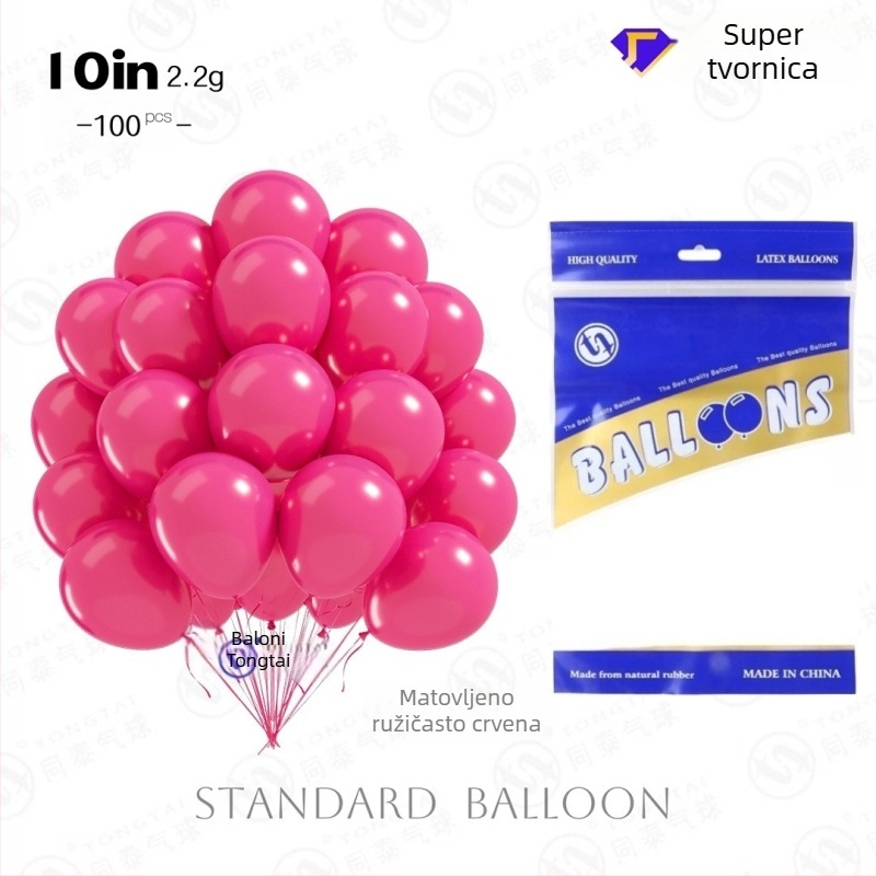 Lateksni okrugli dekorativni balon s mat završnim izgledom imitacije bisera, mogućnost personaliziranog logotipa, šifra proizvoda TT Matte Imitation Pearl Round Balloon