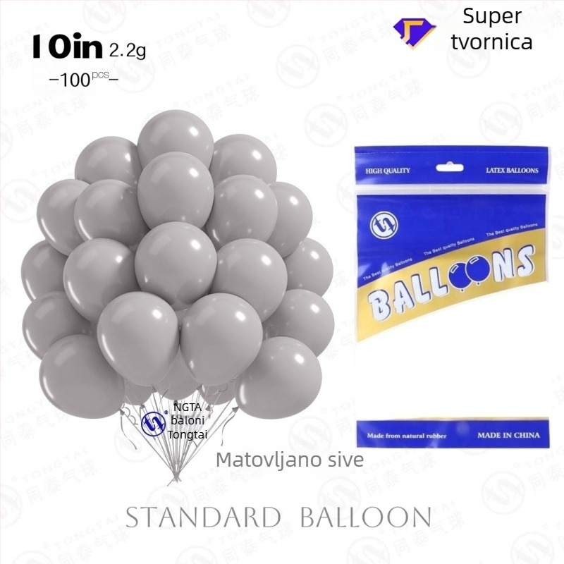 Lateksni okrugli dekorativni balon s mat završnim izgledom imitacije bisera, mogućnost personaliziranog logotipa, šifra proizvoda TT Matte Imitation Pearl Round Balloon