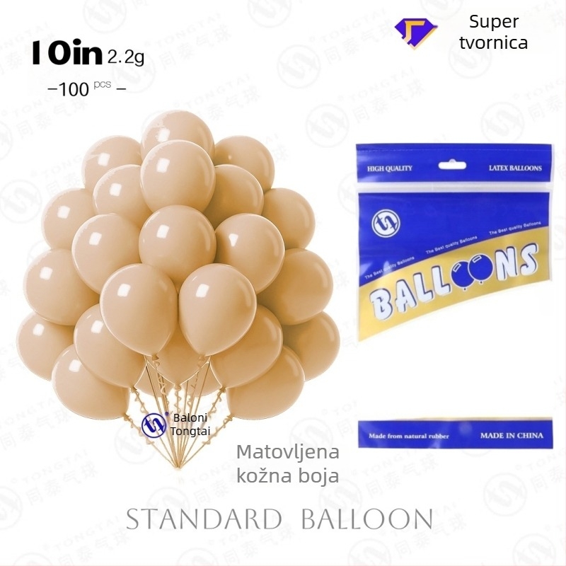 Lateksni okrugli dekorativni balon s mat završnim izgledom imitacije bisera, mogućnost personaliziranog logotipa, šifra proizvoda TT Matte Imitation Pearl Round Balloon