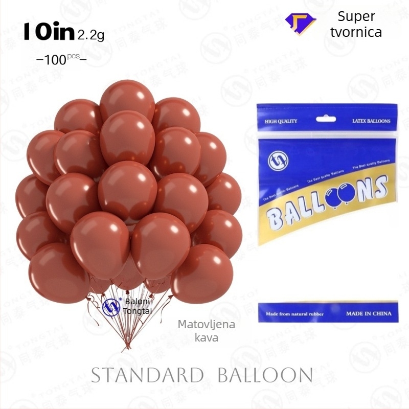 Lateksni okrugli dekorativni balon s mat završnim izgledom imitacije bisera, mogućnost personaliziranog logotipa, šifra proizvoda TT Matte Imitation Pearl Round Balloon