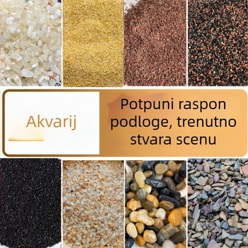 Kameniti pijesak za dno akvarija – stil pijeska, uređenje krajolika, 5–10 kg
