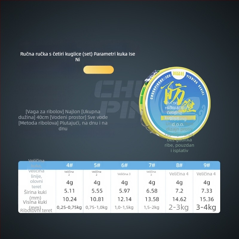 Rig s četiri kuka – anti-zamagljivanje, kukice s bodljama, ručna štapa za jezero