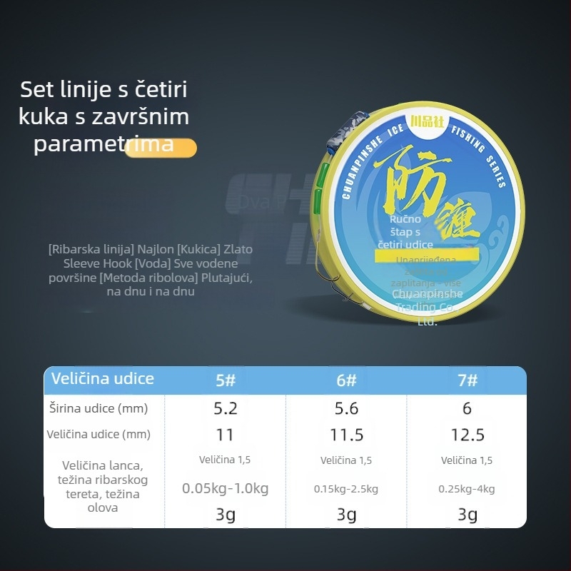 Rig s četiri kuka – anti-zamagljivanje, kukice s bodljama, ručna štapa za jezero