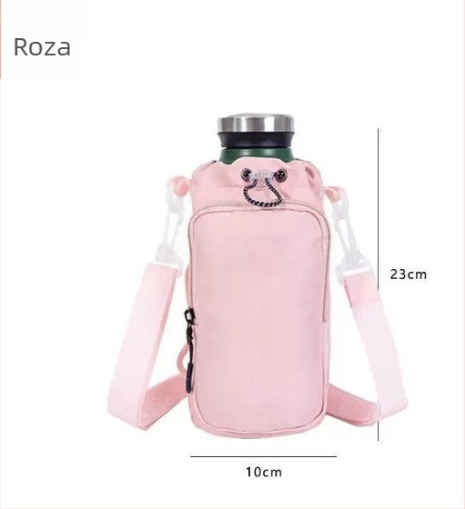 Vanjska torbica za vodu s izolacijom, sa šnornim zatvaranjem, Twill tkanina, unisex, proljeće 2025