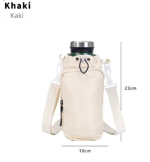 Vanjska torbica za vodu s izolacijom, sa šnornim zatvaranjem, Twill tkanina, unisex, proljeće 2025