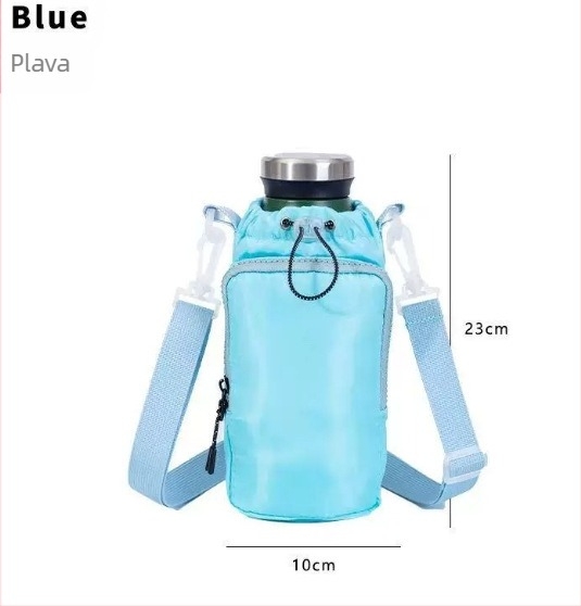 Vanjska torbica za vodu s izolacijom, sa šnornim zatvaranjem, Twill tkanina, unisex, proljeće 2025