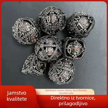 Set bakrenih kockica s zaobljenim kutovima, 20-stranih, za stolne igre, opcije obrade i prilagodbe