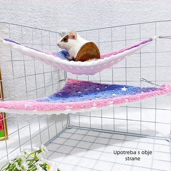 Univerzalni trokutasti viseći krevet za mala kućna ljubimca — toplo spavaće gnijezdo; kompatibilan s hamsterom, guinea pigom, činčalom i papagajem. Materijal: Drugo; Podrijetlo: Drugo; Uvoz: Ne.