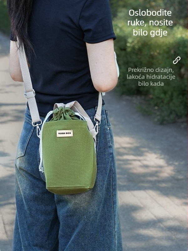 Platnena crossbody torba za telefon za outdoor sportove – Držač za bočicu vode, vodootporna, lagana, izolirana (Kod 1011)