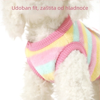 Flanelni prsluk za kućne ljubimce – štenad i mačke, unisex, ležerni stil, jesen/zima