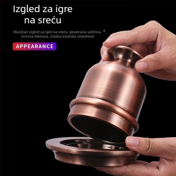 Set čašica za kocke od ABS plastike s elektroplatina, zaobljeni bridovi, prilagodljivo, kutija od 100 komada za šah i igre s kartama