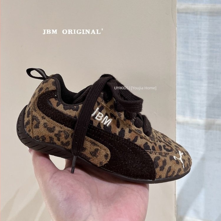 Dječje tenisice s retro leopard uzorkom, gornji dio od umjetne kože, gumena potplat, unisex
