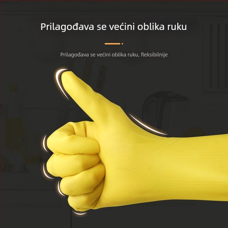 South Sea jednokratne gumene rukavice – deblje, otporne na trošenje; namijenjene kućnom čišćenju, preradi hrane i ribarstvu; Marka: South Sea; Težina: 100