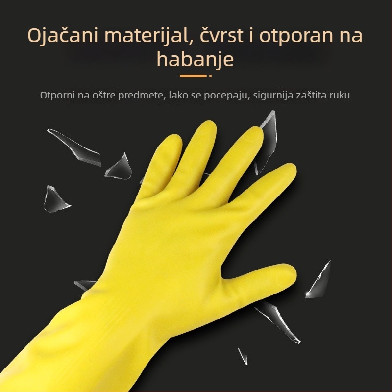 South Sea jednokratne gumene rukavice – deblje, otporne na trošenje; namijenjene kućnom čišćenju, preradi hrane i ribarstvu; Marka: South Sea; Težina: 100