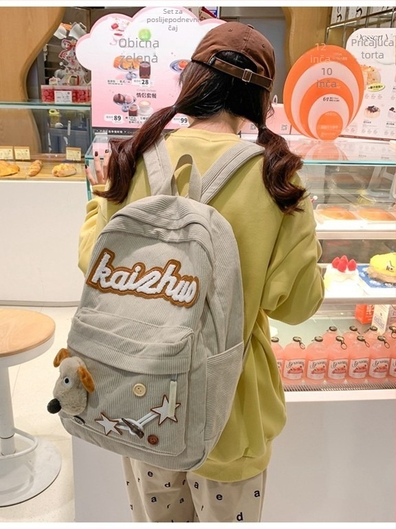 Ruksak za dnevnu upotrebu, najlon materijal, 3D vanjski dizajn, zatvaranje na zip; podstava od poliestera; unutarnji džepovi za telefon, ID karticu i prijenosno računalo; pogodan za studentice