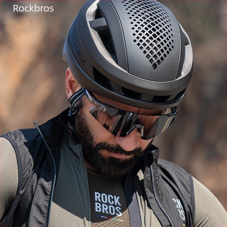 ROCKBROS kaciga za bicikl s integriranom stražnjom lampom, unisex odraslih, za planinske i cestovne bicikle, PC kućište + EPS pjena