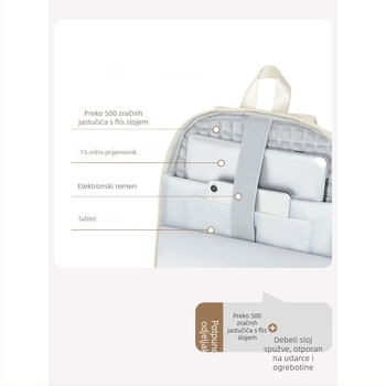 Torba za laptop, urbanog minimalističkog stila, najlon, podstava od poliestera, zatvarač, smanjuje teret, za svakodnevnu upotrebu