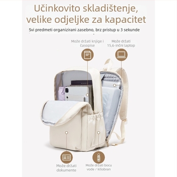 Torba za laptop, urbanog minimalističkog stila, najlon, podstava od poliestera, zatvarač, smanjuje teret, za svakodnevnu upotrebu