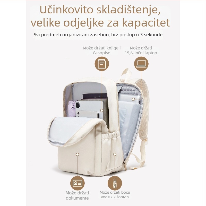 Torba za laptop, urbanog minimalističkog stila, najlon, podstava od poliestera, zatvarač, smanjuje teret, za svakodnevnu upotrebu