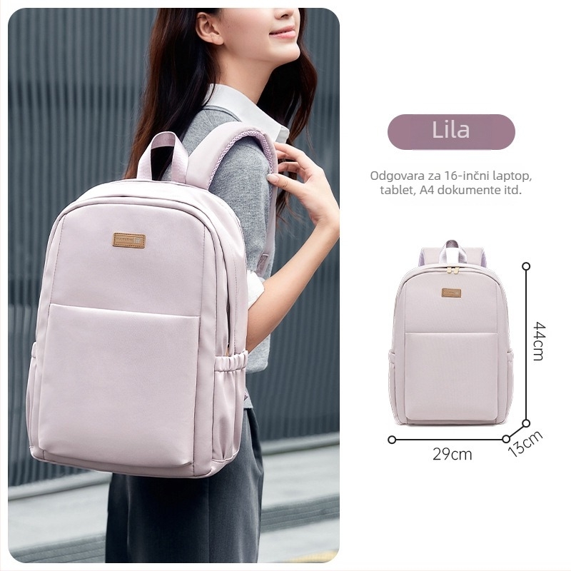 Torba za laptop, urbanog minimalističkog stila, najlon, podstava od poliestera, zatvarač, smanjuje teret, za svakodnevnu upotrebu