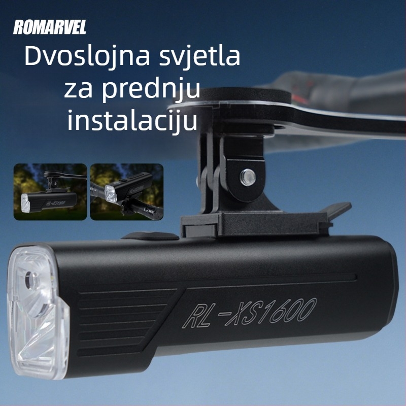 Romarvel Prednja svjetiljka za noćnu vožnju – vodootporna, brzo otpuštanje, protiv zamućenja, za cestovne i planinske bicikle