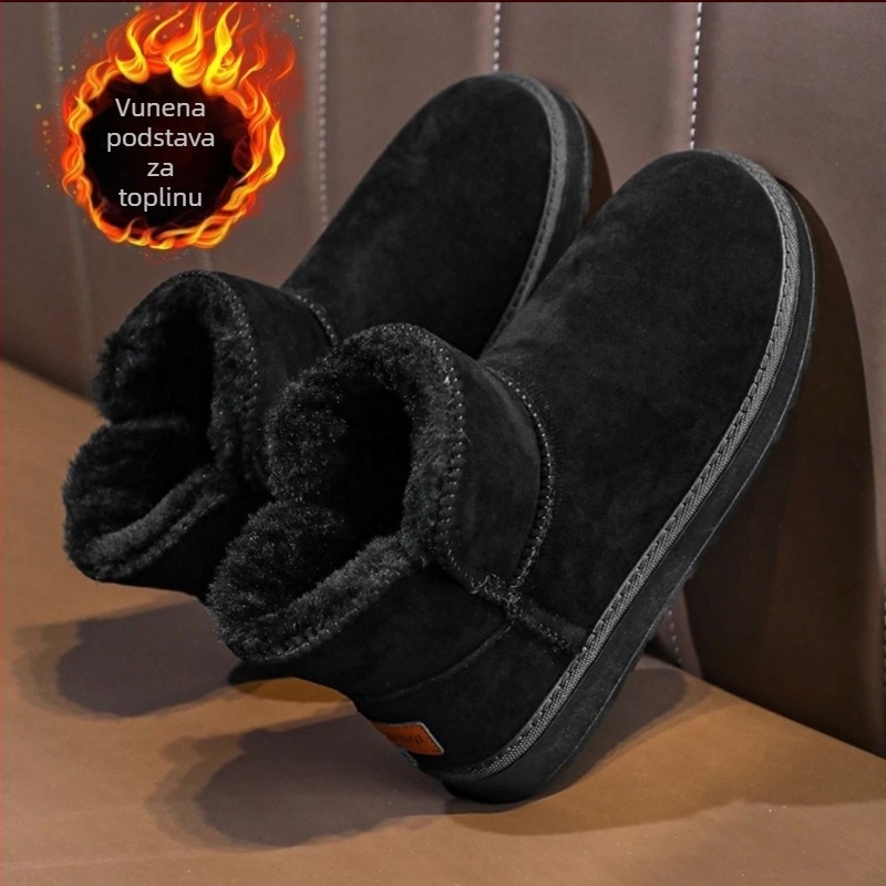 Snježne čizme, gornji dio od velura, podstava od ovčje vun, đon od pjene, ležerni stil (zadržavaju toplinu)