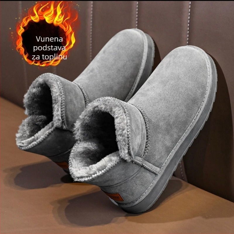 Snježne čizme, gornji dio od velura, podstava od ovčje vun, đon od pjene, ležerni stil (zadržavaju toplinu)