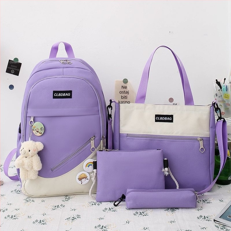 Školski ruksak, kapacitet 20-35L, Oxford tkanina, džep za 17-inčni laptop, vodootpornost razina 4, uključuje navlaku za kišu