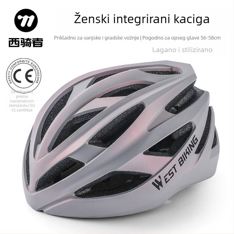 Kaciga za bicikl za žene, jednodijelna konstrukcija, materijal PC/EPS, za odrasle