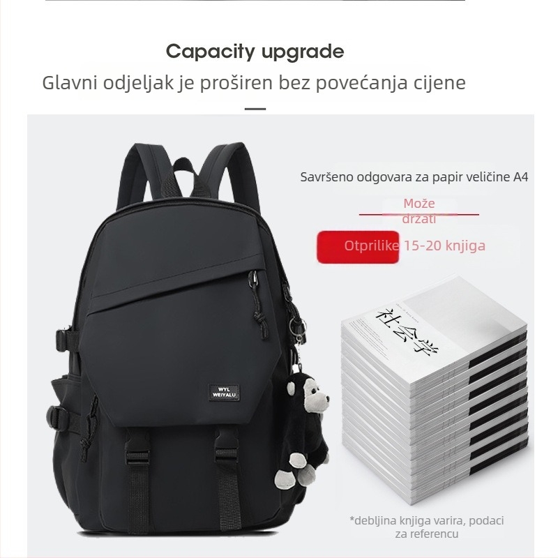 Unisex PU ruksak za laptop – Veliki kapacitet, Vodootporan, Prozračan, Otporan na habanje, Za školu
