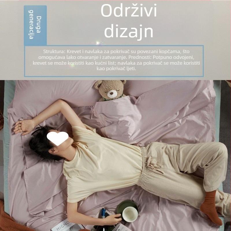 Putni spavaći vrećica s punilom od poliestera, podstava od Mulberry svile, poliester tkanina, struktura omotnica, za odrasle