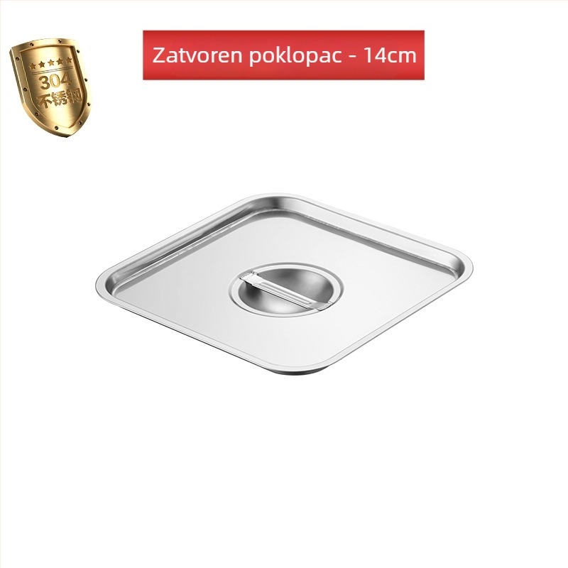 Kvadratna posuda od nehrđajućeg čelika 304 sa poklopcem za začine
