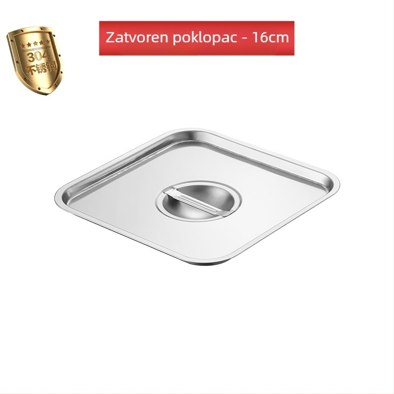 Kvadratna posuda od nehrđajućeg čelika 304 sa poklopcem za začine