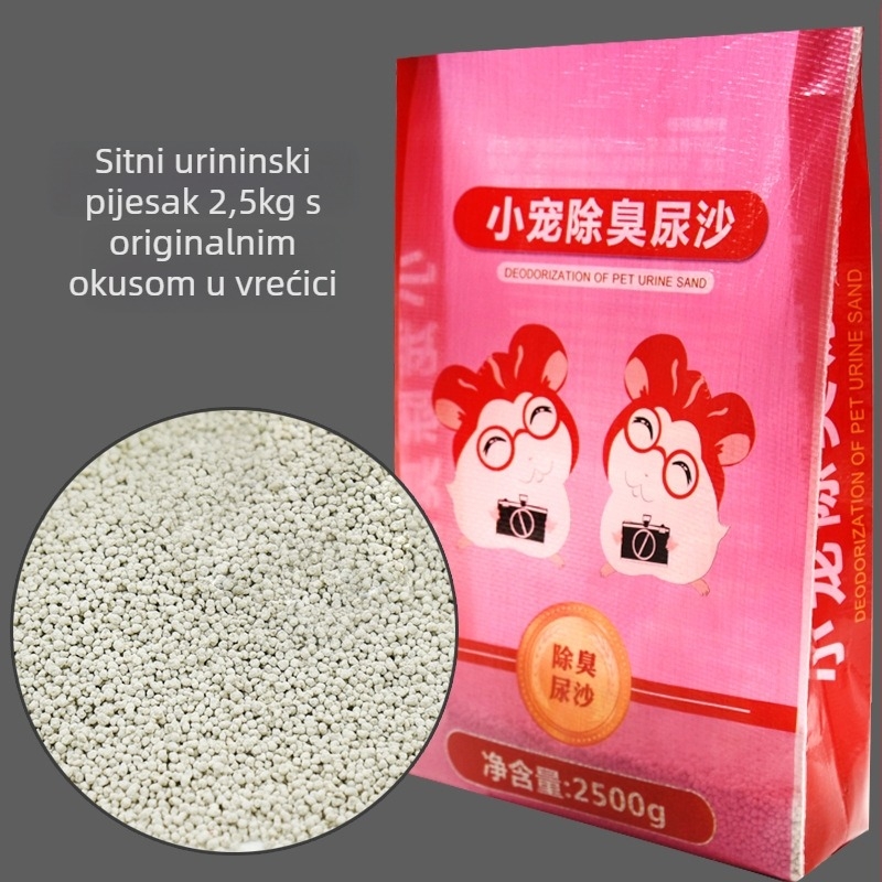 Set posteljine za hrčka: granule mokraćnog pijeska, toaletni pijesak, piljevina za posteljinu, žitarice za ljeto