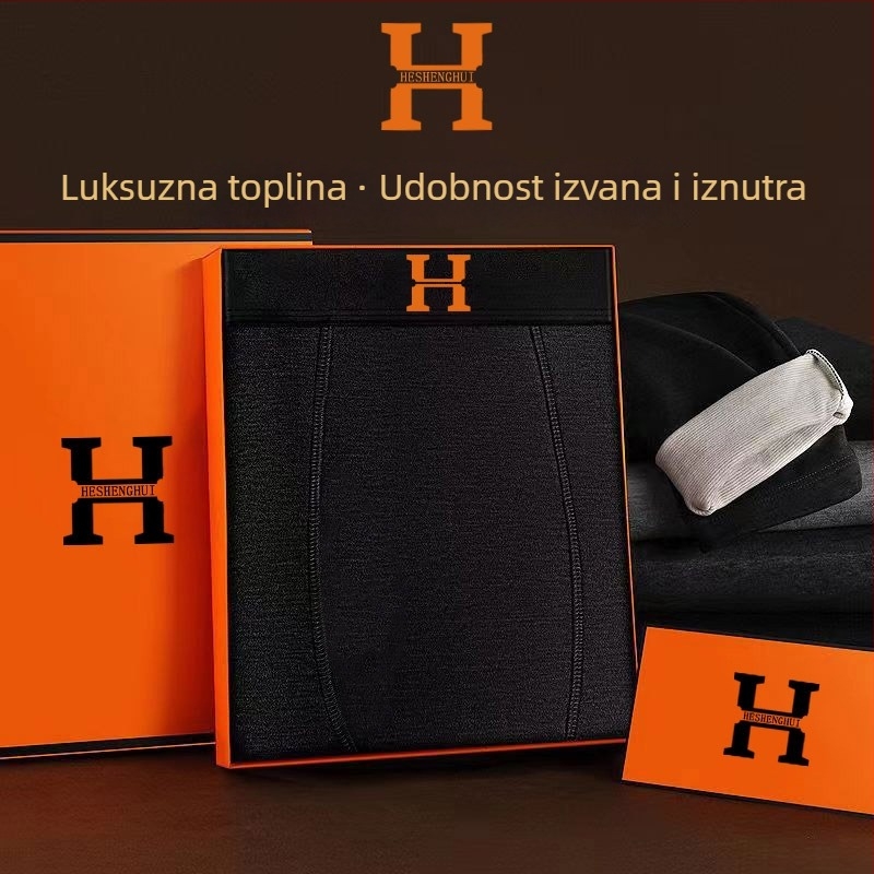 Muške hlače od poliestera s flis podstavom, dvostruki sloj, debela tkanina 201-250 g/m2, baršunasta podstava