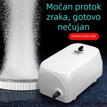 Jeneca Jinlijia Pumpa za kisik u akvariju — mala tiha kućna pumpa zraka; oksigenator i oksigenerator; težina 500 g; buka < 40 dB; napajanje AC