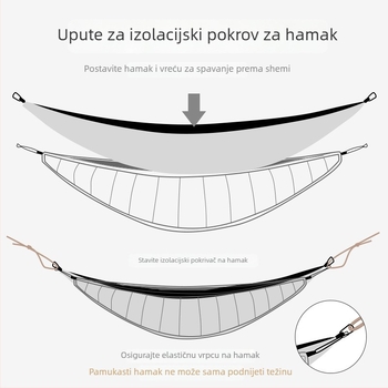 Hamak s površinom od 20D ripstop najlona, za kampiranje na otvorenom, nosivost 200 kg, težina 1032 g
